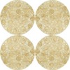 Saro Lifestyle Circles Design Capiz Table Placemats (Set of 4), Gold - 3 of 4