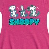 Girls' - Peanuts - Snoopy Fit & Flair Cap Sleeve Dress - 2 of 3