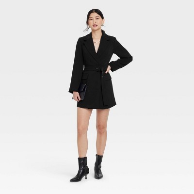 Women's Long Sleeve Mini Blazer Dress - A New Day