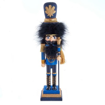 Kurt Adler 18-Inch Hollywood Blue and Gold Soldier Nutcracker