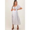PinkBlush Lavender Floral Front Tie Maternity Midi Dress - 2 of 4