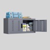 Yukimo 12"H Metal Wall-Mounted Garage Cabinet - Floating Tool Storage with Removable Shelves (Gray) - 3 of 4