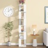 SEVOBAL 6 tier Rotating Bookshelf, Floor Rack Simple Bookcase with Acrylic plate Student Multi-Function Creative Bookshelf for Living Room - 2 of 4