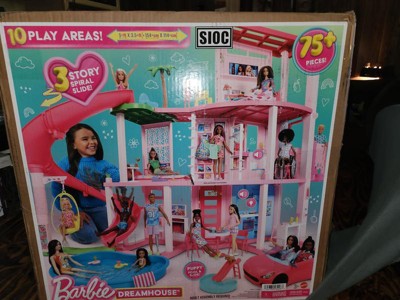 Barbie Dreamhouse Pool Party Doll House With 75+ Pc, 3 Story Slide : Target