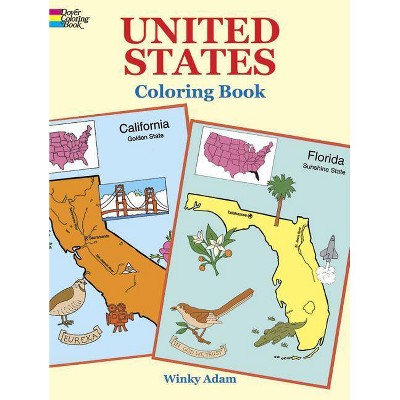 United States Coloring Book - (Dover History Coloring Book) by  Winky Adam (Paperback)