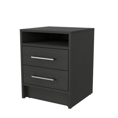 JUJABU Elegant Nightstand with Two Drawers, Concealed Shelf