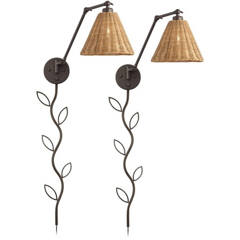 Rustic wall lamps 2024 with cords