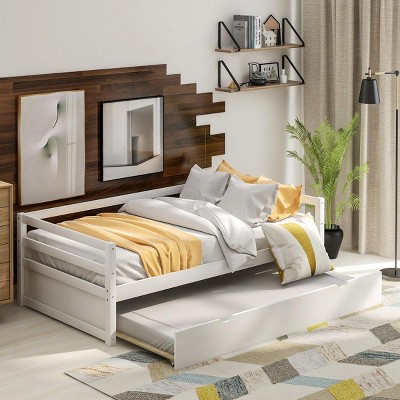 Streamdale Daybed with Trundle Frame Set, Twin Size, White