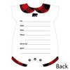 Big Dot of Happiness Lumberjack - Baby Bodysuit - Shaped Fill-in Invites - Baby Shower or 1st Birthday Party Invite Cards with Envelopes - Set of 12 - 3 of 4