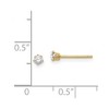Black Bow Jewelry 2.5mm Round Cubic Zirconia Stud Earrings in 14k Yellow Gold - 4 of 4