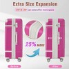 Maggift 3 PCS Bag and Luggage Sets, with Spinner Wheels and Zippers Lightweight Suitcase, for business trips and travel, Pink, 17.7"*11.2"*26.4" - 4 of 4