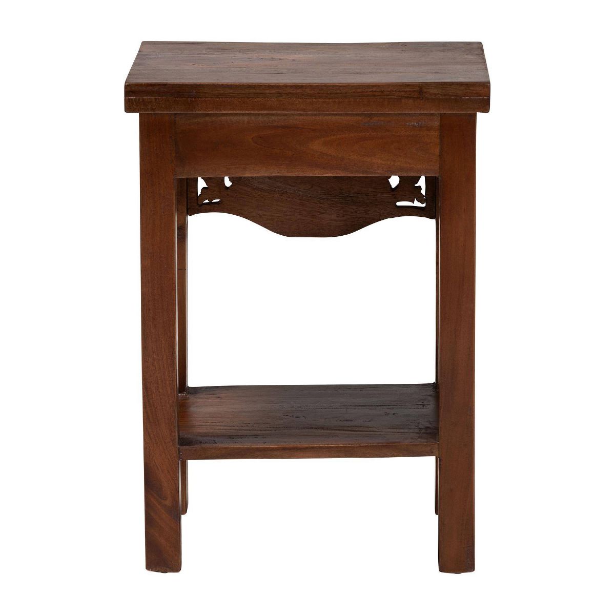 bali & pari Alexandra Handcarved Mahogany Wood Nightstand Light Brown - thumbnail 4