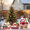 4 Pack Christmas Yard Signs Set with Stakes, Outdoor Holiday Decorations for Lawn & Garden with Snowman, Train, Tree & Gift Designs - 3 of 4