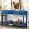 Console Table Entryway Narrow with Drawers and Shelf, Wood Accent Table for Hallway, Living Room or Foyer-Maison Boucle - 2 of 4