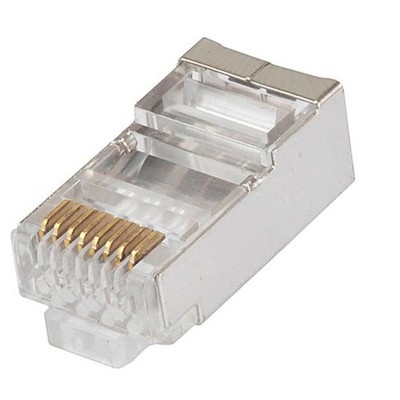 Monoprice 100-pcs Shielded Cat6 Plug for Stranded Cable