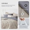 5/7 Pcs Bed in a Bag with Contrast Color Solid Design Bedding Set - 4 of 4