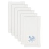 Saro Lifestyle Ocean Treasures Embroidered Octopus Napkin (Set of 6), White, 20"x20" - 3 of 4