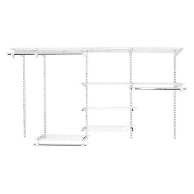 Rubbermaid 2062104 FastTrack 4 to 8 Foot Wide Wire Closet Configuration Storage Kit, White (3 Pack)