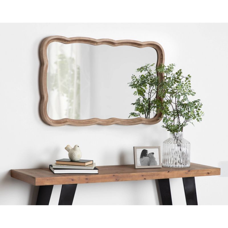 24&#34; x 38&#34; Hatherleigh Scallop Wood Wall Mirror Rustic Brown - Kate and Laurel, 6 of 7