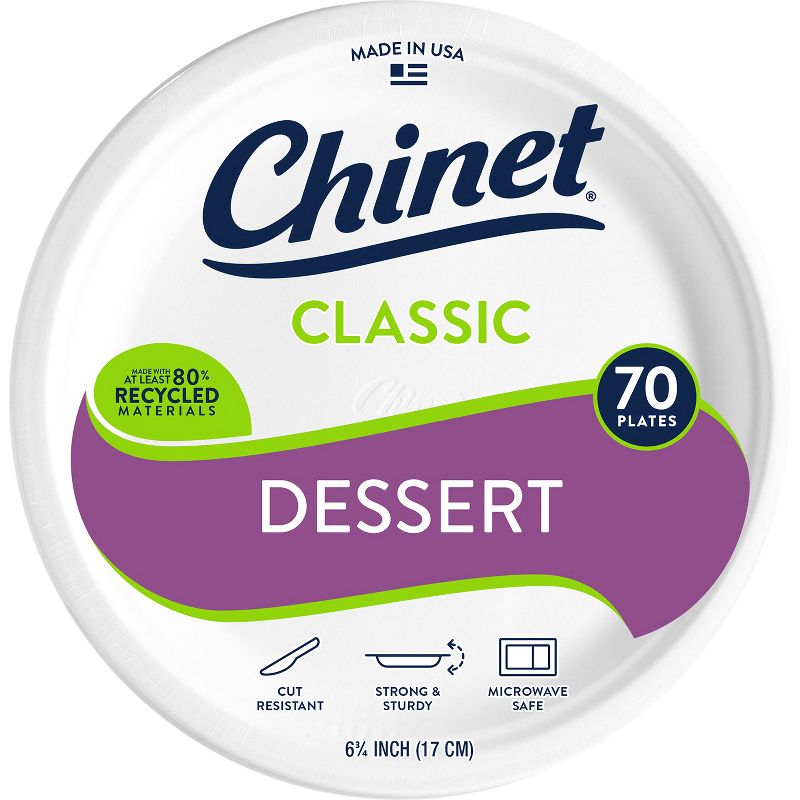 Chinet Classic Dessert Plate 6 3/4&#34; - 70ct, 1 of 7