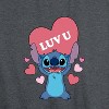 Women's - Lilo and Stitch - Luv U Graphic Racerback Tank - 2 of 4