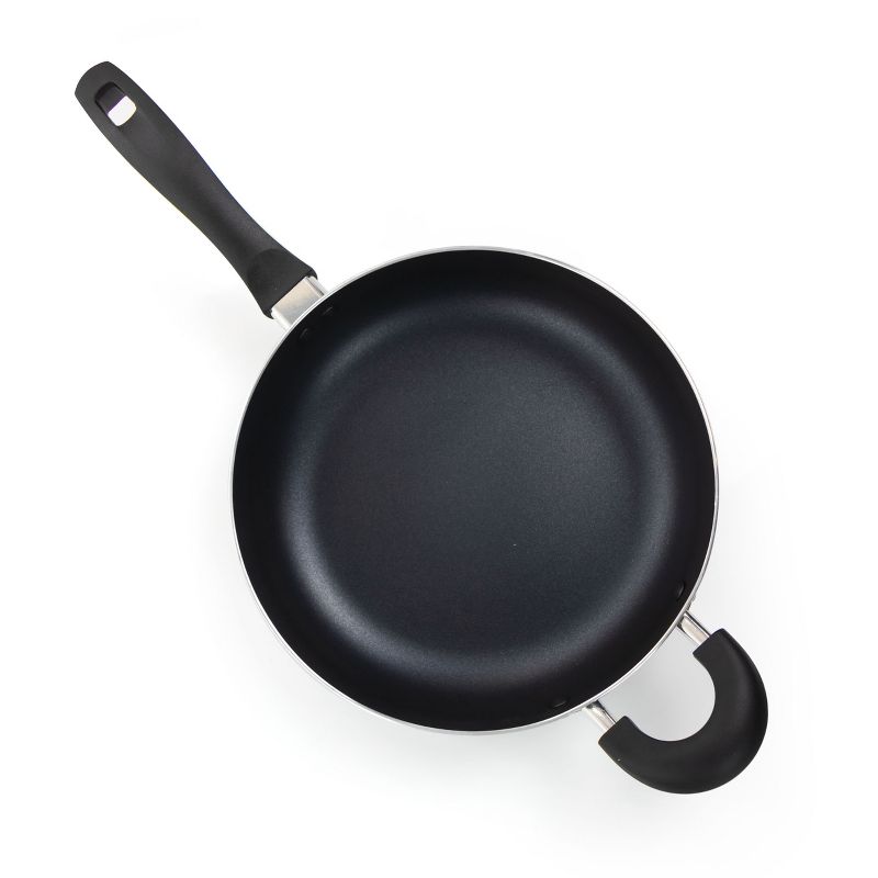 Oster Clairborne 10.25 Inch Aluminum Sauté Pan with Lid in Charcoal Grey, 4 of 11