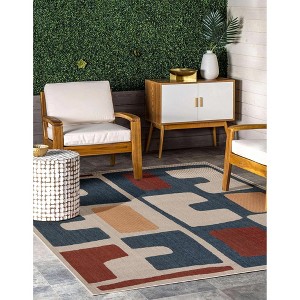 Unique Loom  Baja Outdoor Tesoro Area Rug - 1 of 4