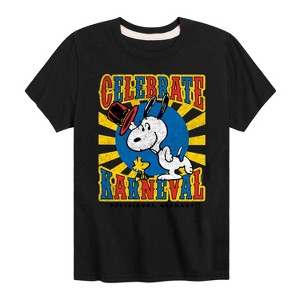Boys' - Peanuts - Snoopy Celebrate Karneval Short Sleeve Graphic T-Shirt - 1 of 4