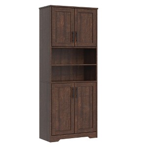 67 Inch Storage Cabinet, Freestanding Bathroom Cabinet with Adjustable Shelves, Kitchen Pantry Cupboard for Living Room Dining Room - 1 of 4