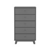Plank+Beam Solid Wood Classic 5-Drawer Solid Wood Dresser, Storage Dresser for Bedroom, Chest of Drawers - 3 of 4