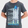 Boys' Short Sleeve 'Travel Across the Universe' Graphic T-Shirt - Cat & Jack™ Black - 2 of 4