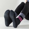 Anna-Kaci 3-Pair Mid-Calf Grip Bottom Socks with Striped Cuff and Soft Ribbed Knit for Everyday Comfort and Stability - 3 of 4