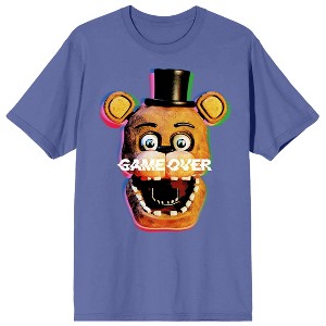 Five Nights At Freddy's Game Over Men's Cradle Pink Crew Neck Short Sleeve T-shirt - 1 of 3