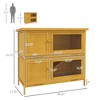 Wooden Bunny Hutch with Ramp, Indoor/Outdoor - 3 of 4