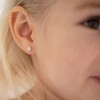 Girls' Simulated Pearl With Cubic Zirconia Screw Back 14k Gold Earrings - In Season Jewelry - 3 of 4