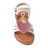 bebe Girls' Sandals - Kids' Open Toe Summer Shoes, Perfect Flat Sandals for Girls with Rhinestone (Little Girl/Big Girl) - 4 of 4