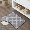 Frayed Lattice Creme & Black Bathmat 20x30 - 2 of 3