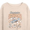 Women's - Marvel - Captain America Retro Stars And Stripes Lightweight French Terry Wide Neck Long Sleeve Shirt - 2 of 4