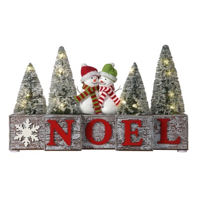Haute Décor Pre-Lit Battery Operated Christmas Wood Blocks Sign