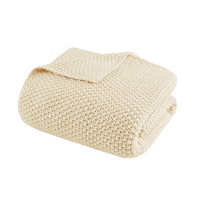 50x60 Bree Knit Throw Blanket Ivory : Target