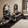 Wall Mounted Floating Makeup Vanity with Mirror & LED Lights, Compact Dressing Table with Power Outlets and Storage Drawers - 4 of 4