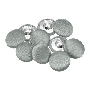 Unique Bargains Blouses Sweater Round Aluminum Cotton Fabric Cloth Covered Buttons 10 Pcs - 1 of 4
