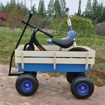 Grungis Heavy-Duty Garden Cartr,Rolling Cart with Adjustable Handle,Utility Carts for Grocery Sports Garden