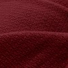 Whisper Organics, 100% Organic Woven Cotton Blanket, Breathable GOTS & Fairtrade Certified, Burgundy - Queen/Full - 3 of 4