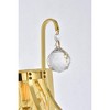 Elegant Lighting Toureg 3 light Chrome Wall Sconce Clear Royal Cut Crystal - 3 of 4