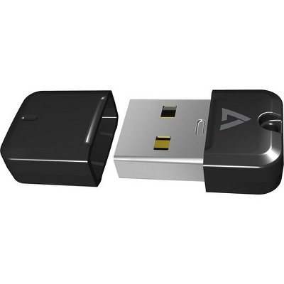 V7 32GB USB 2.0 Flash Drive - NANO Size USB Connector - 32 GB - USB 2.0 - 10 MB/s Read Speed - 3 MB/s Write Speed - Black - 5 Year Warranty