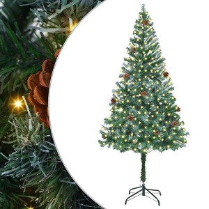 vidaXL Artificial Christmas Tree with Stand Green 70.9" PVC and Steel - 1 of 4