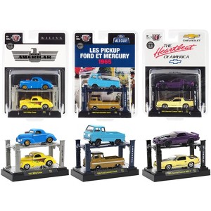 "Auto Lifts" Set of 6 pieces Series 23 Limited Edition to 6050 pieces Worldwide 1/64 Diecast Model Cars by M2 Machines - 1 of 4