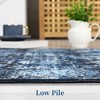 Machine Washable Rug Indoor Vintage Persian Distressed Area Rug Floral Print Throw Rugs for Living Room - 4 of 4