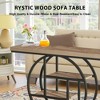 Lirago, 4-Tier Entryway Table with Circular Metal Frame, Made of Engineered Wood & Metal,11.81"D x 41.34"W x 31.5"H,Rustic Light Brown - 4 of 4